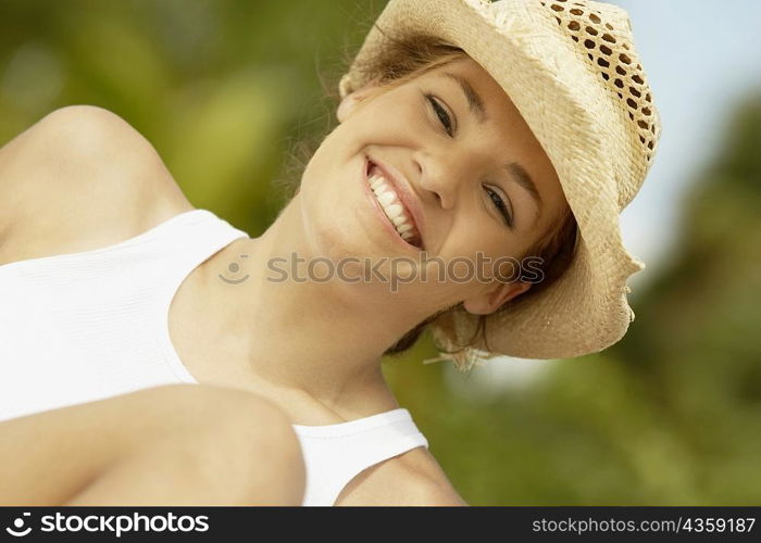 Portrait of a teenage girl smiling