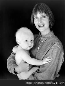 Portrait of a woman and a baby