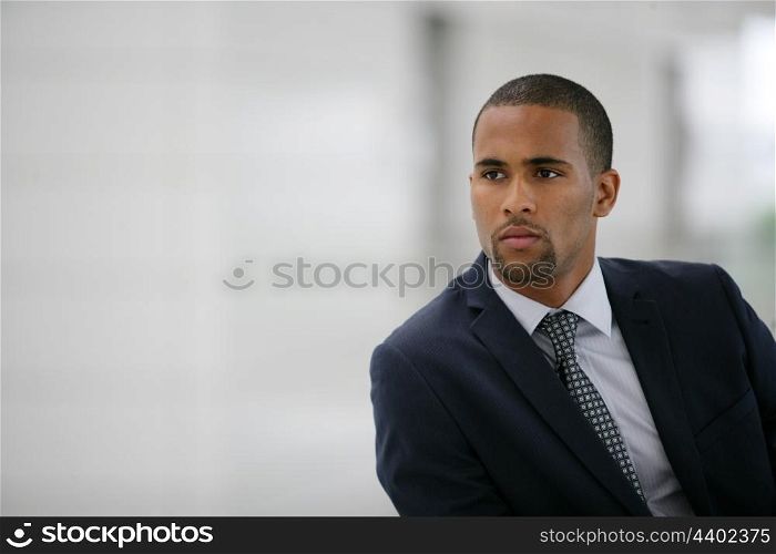 Portrait of a young Afro businessman