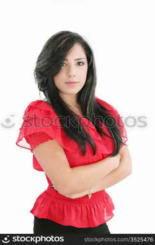 Portrait of a young attractive business woman