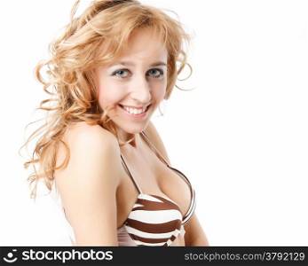 portrait of a young attractive girl laughing