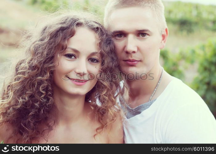 Portrait of a young happy couple