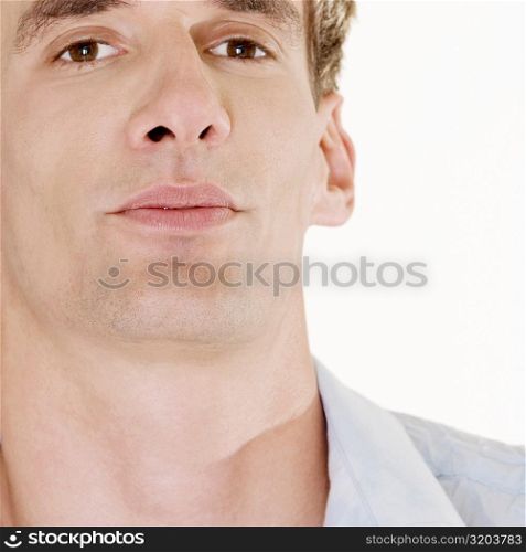 Portrait of a young man looking serious