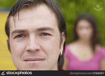 Portrait of a young man posing