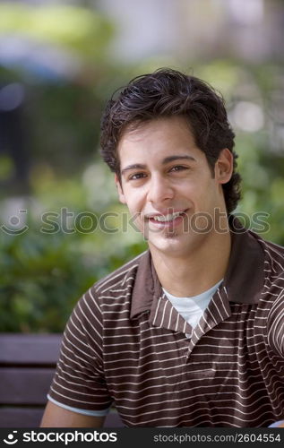 Portrait of a young man smiling