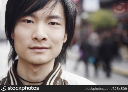 Portrait of a young man smiling