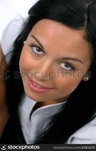 portrait of a young, pretty and attractive woman. woman portrait