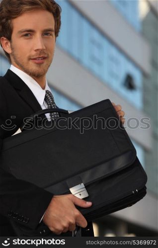 Portrait of a young salesman