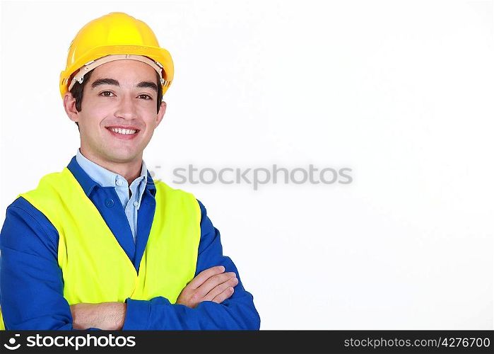 Portrait of a young traffic controller