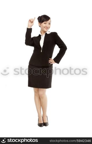 Portrait of a young woman in a business suit
