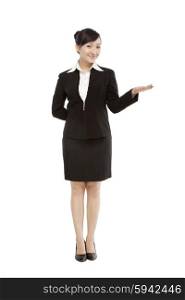 Portrait of a young woman in a business suit