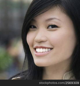 Portrait of a young woman smiling