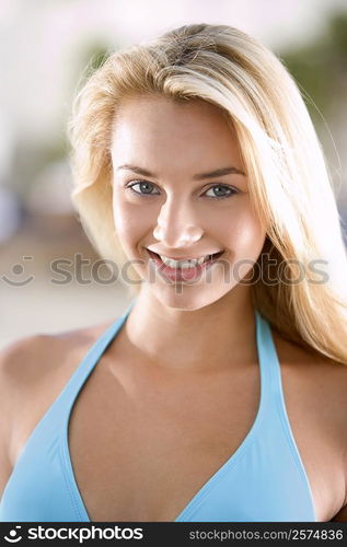 Portrait of a young woman smiling