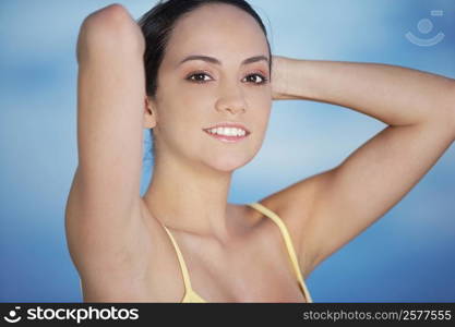 Portrait of a young woman smiling