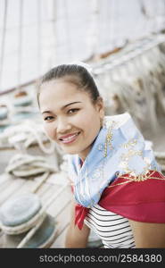 Portrait of a young woman smiling