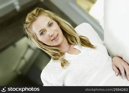 Portrait of a young woman smiling