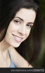 Portrait of a young woman smiling