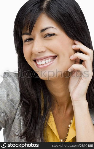 Portrait of a young woman smiling