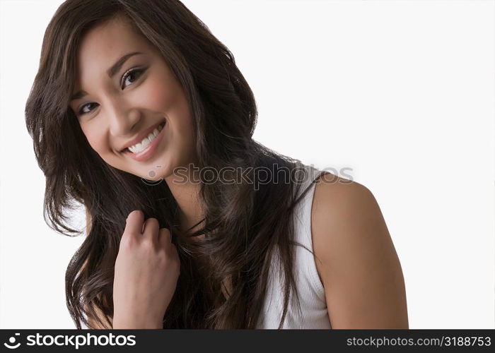 Portrait of a young woman smiling