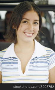 Portrait of a young woman smiling