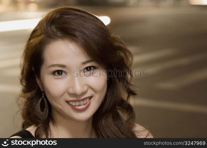 Portrait of a young woman smiling