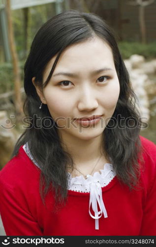 Portrait of a young woman smiling