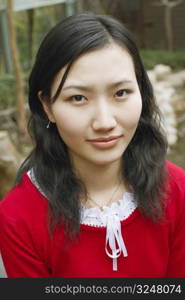 Portrait of a young woman smiling