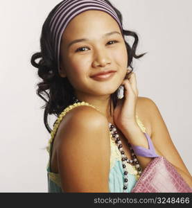 Portrait of a young woman smiling