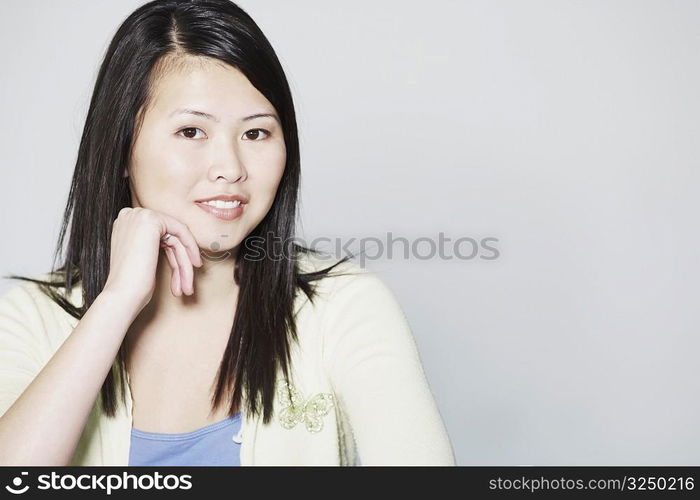 Portrait of a young woman smiling