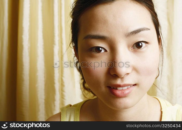 Portrait of a young woman smiling