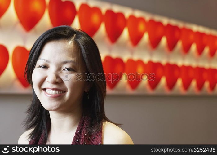 Portrait of a young woman smiling