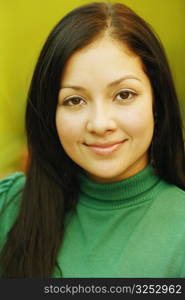 Portrait of a young woman smiling