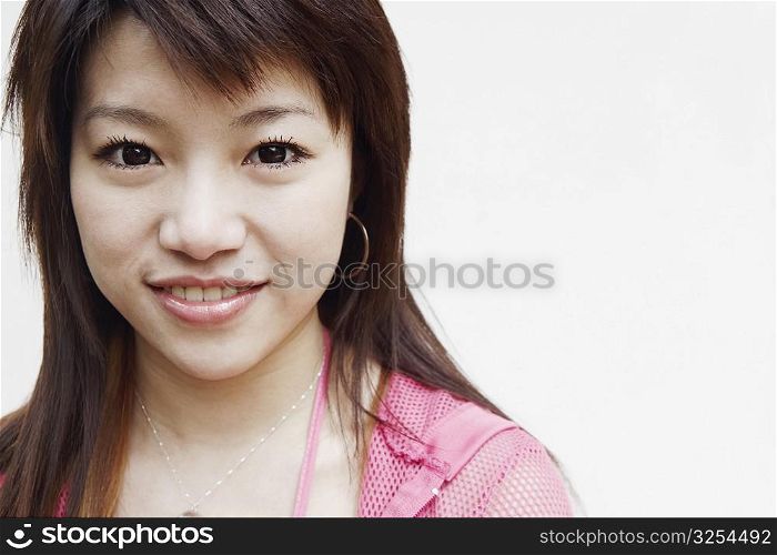 Portrait of a young woman smiling