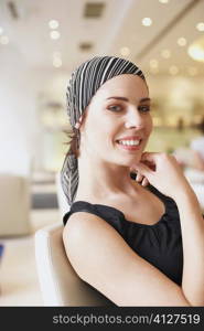 Portrait of a young woman smiling