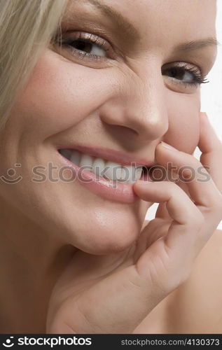 Portrait of a young woman smiling