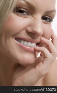 Portrait of a young woman smiling