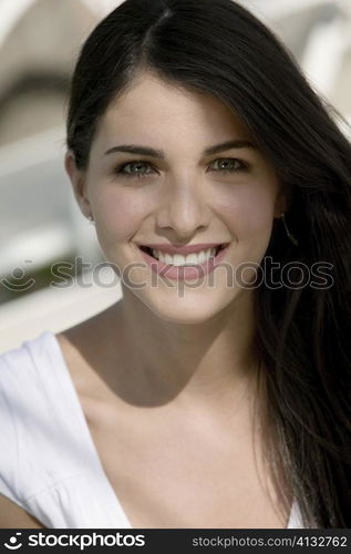 Portrait of a young woman smiling