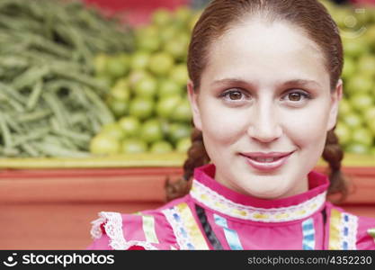 Portrait of a young woman smiling