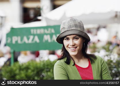 Portrait of a young woman smiling