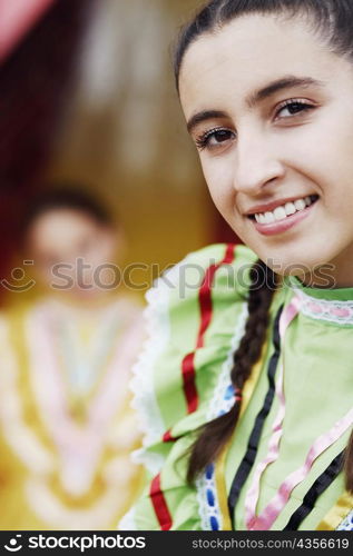 Portrait of a young woman smiling