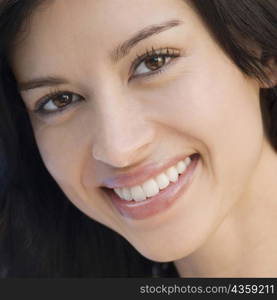 Portrait of a young woman smiling