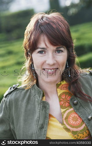 Portrait of a young woman smiling