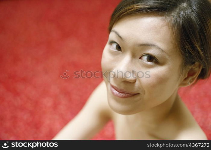 Portrait of a young woman smiling