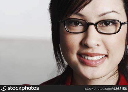 Portrait of a young woman smiling