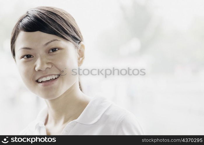 Portrait of a young woman smiling