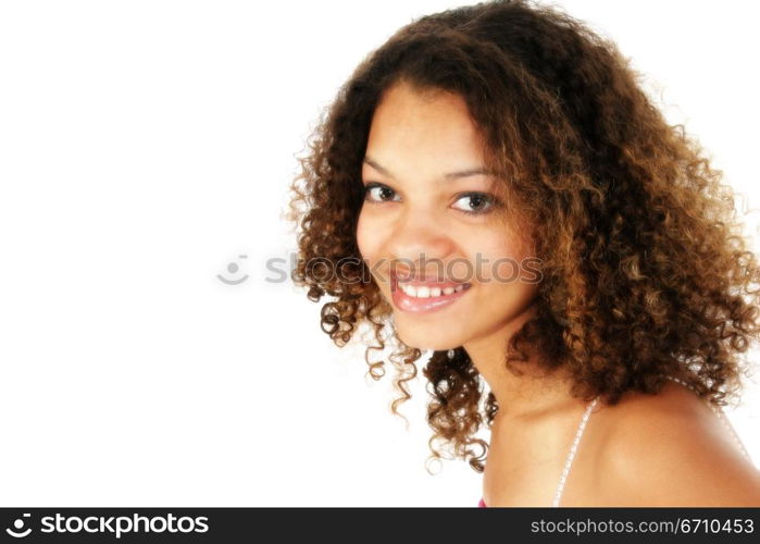 Portrait of a young woman smiling