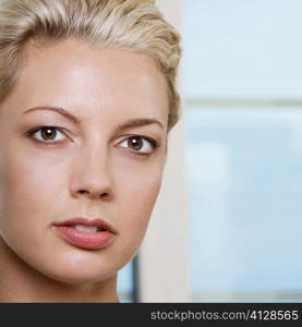 Portrait of a young woman thinking