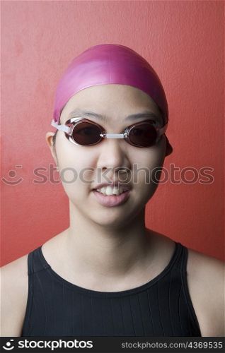 Portrait of a young woman wearing swimwear
