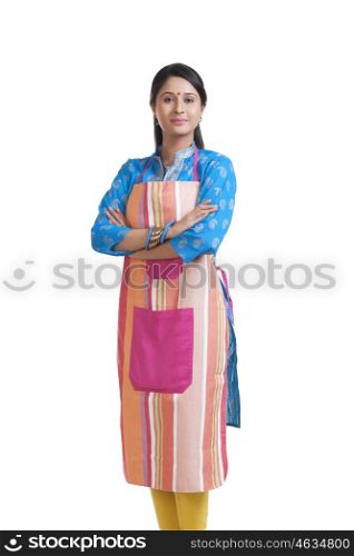 Portrait of a young WOMEN wearing an apron