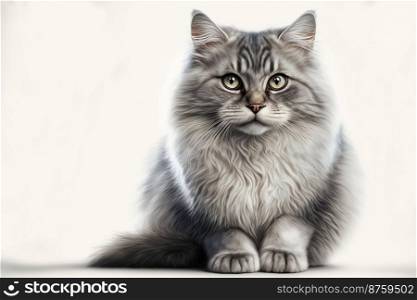 Portrait of adorable domestic cat
